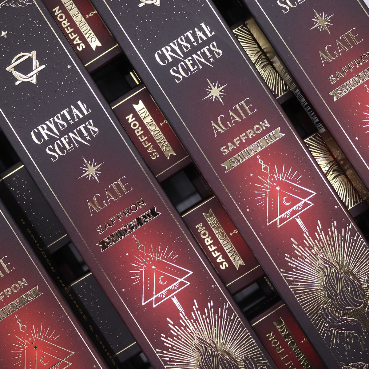 Encens Crystal Scents Safran & Agate rouge