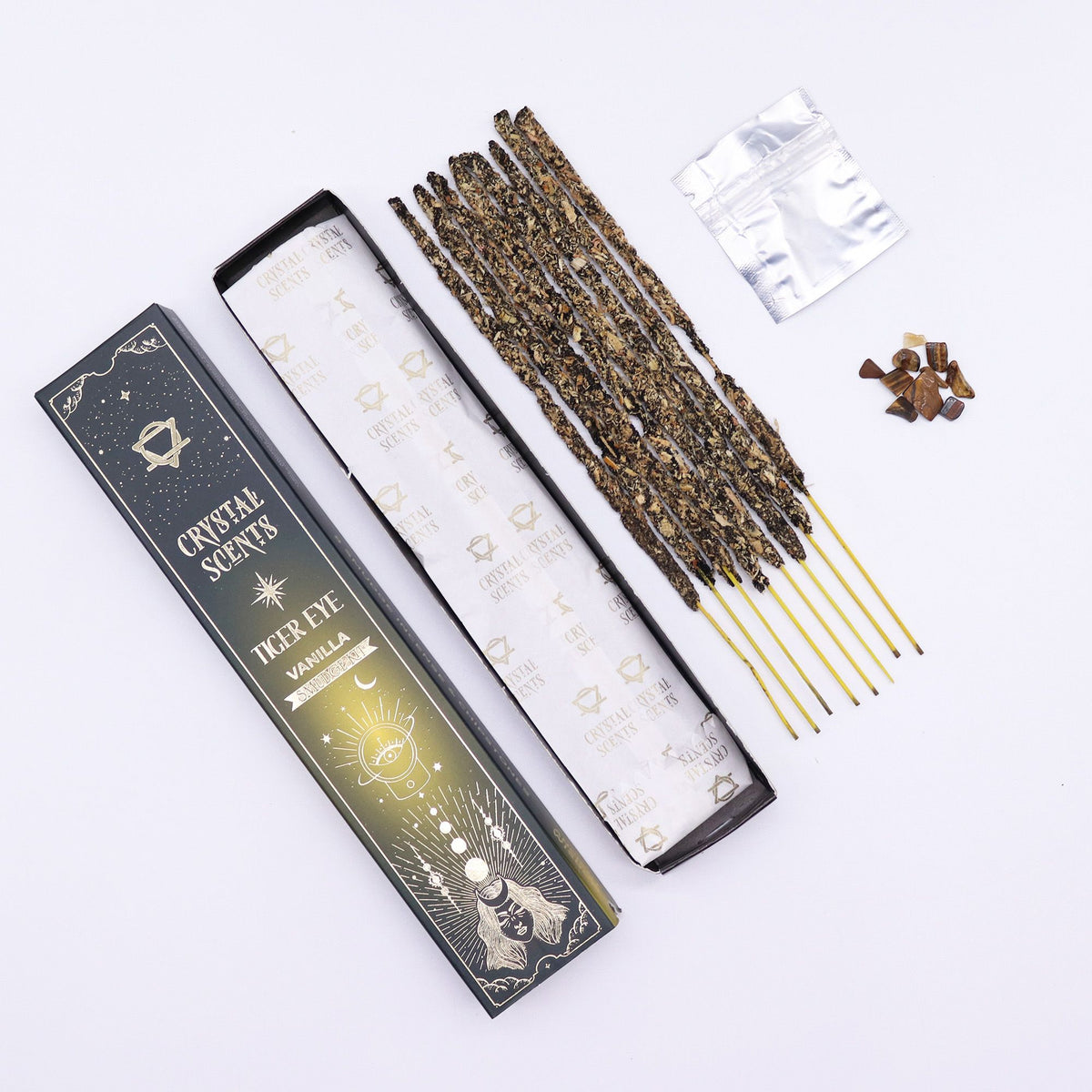 Encens Crystal Scents Vanille & Œil de tigre