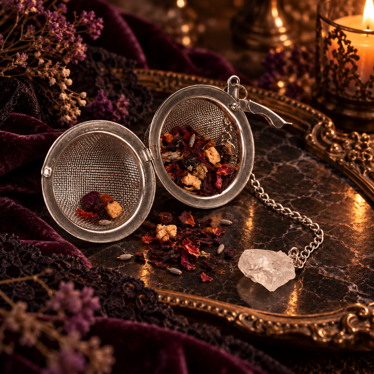 Infuseur à thé en cristal de roche brut