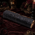 Carnet roulé en cuir noir - 96 pages
