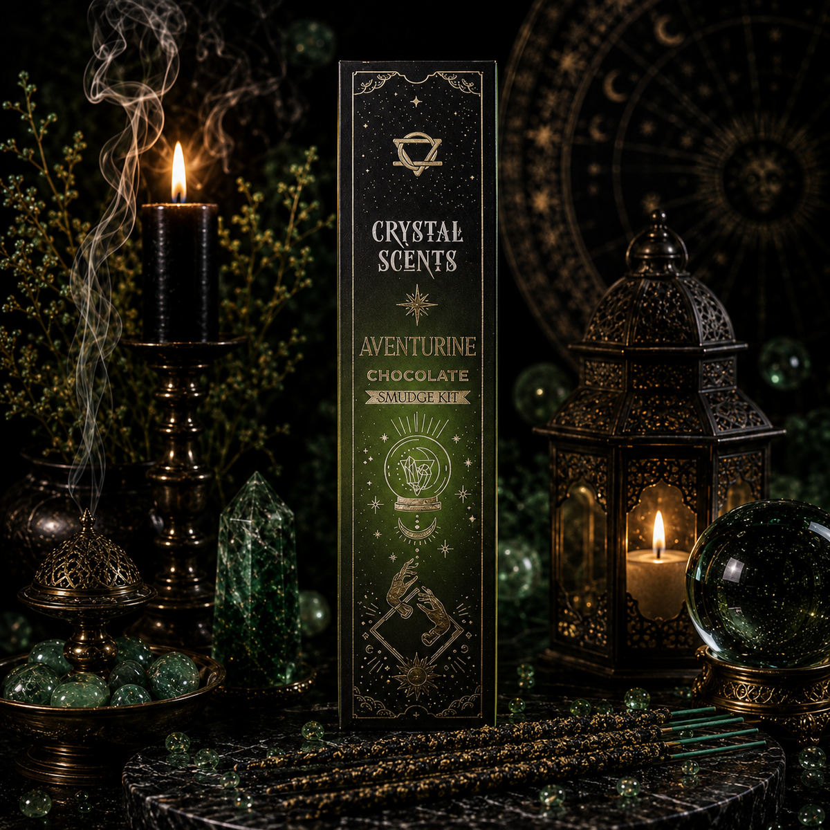 Encens Crystal Scents Chocolat & Aventurine