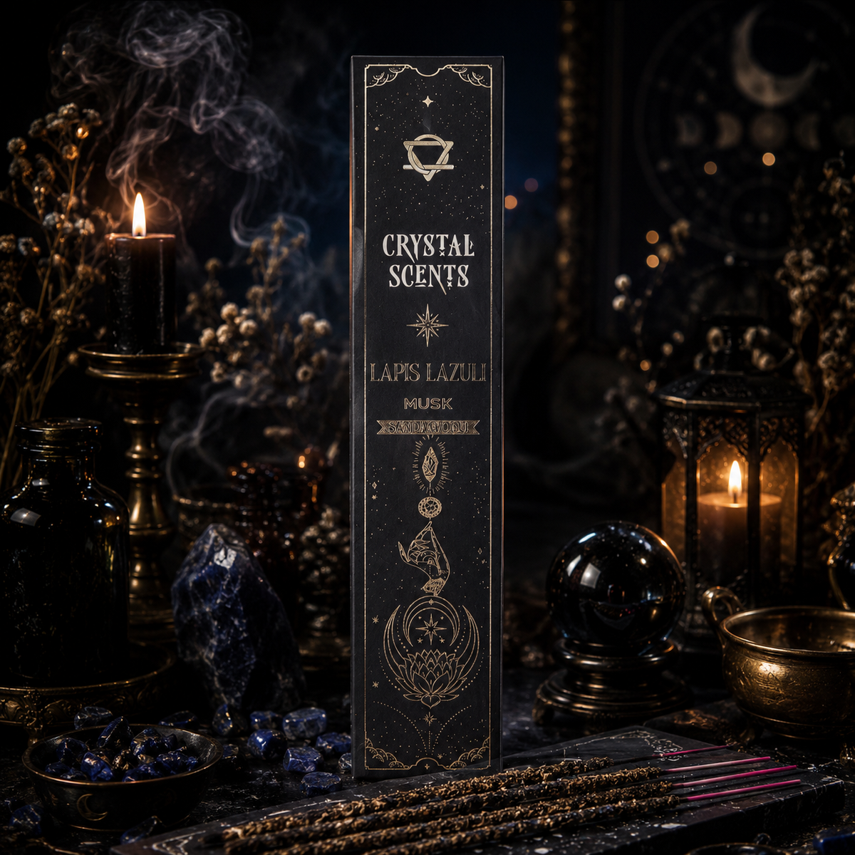 Encens Crystal Scents Musc & Lapis lazuli