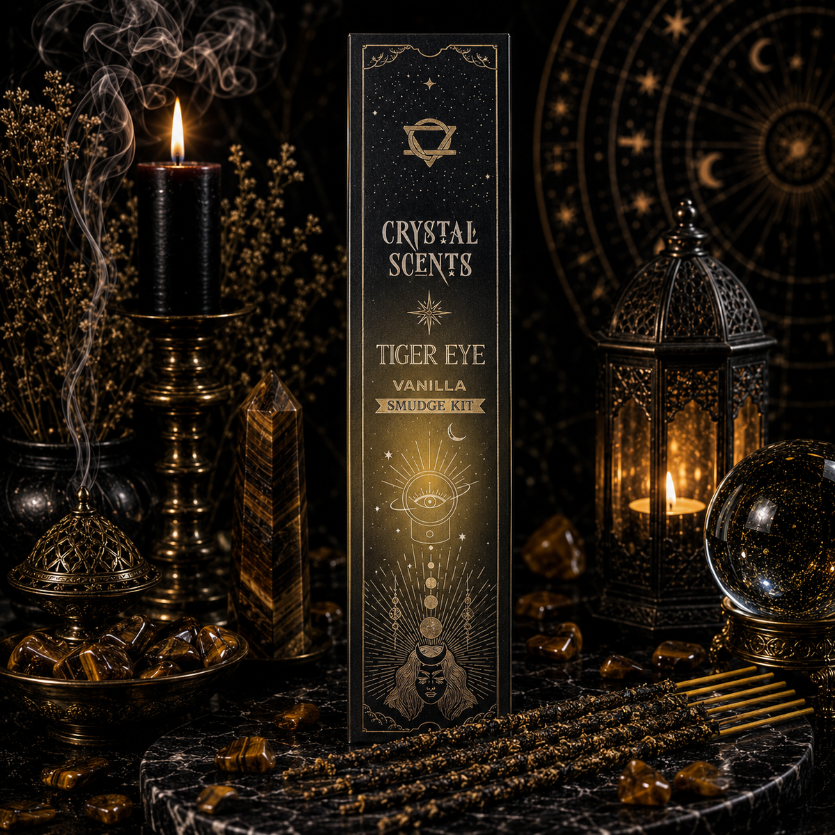 Encens Crystal Scents Vanille & Œil de tigre