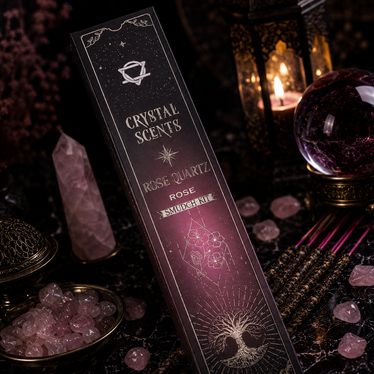 Encens Crystal Scents Rose & Quartz rose