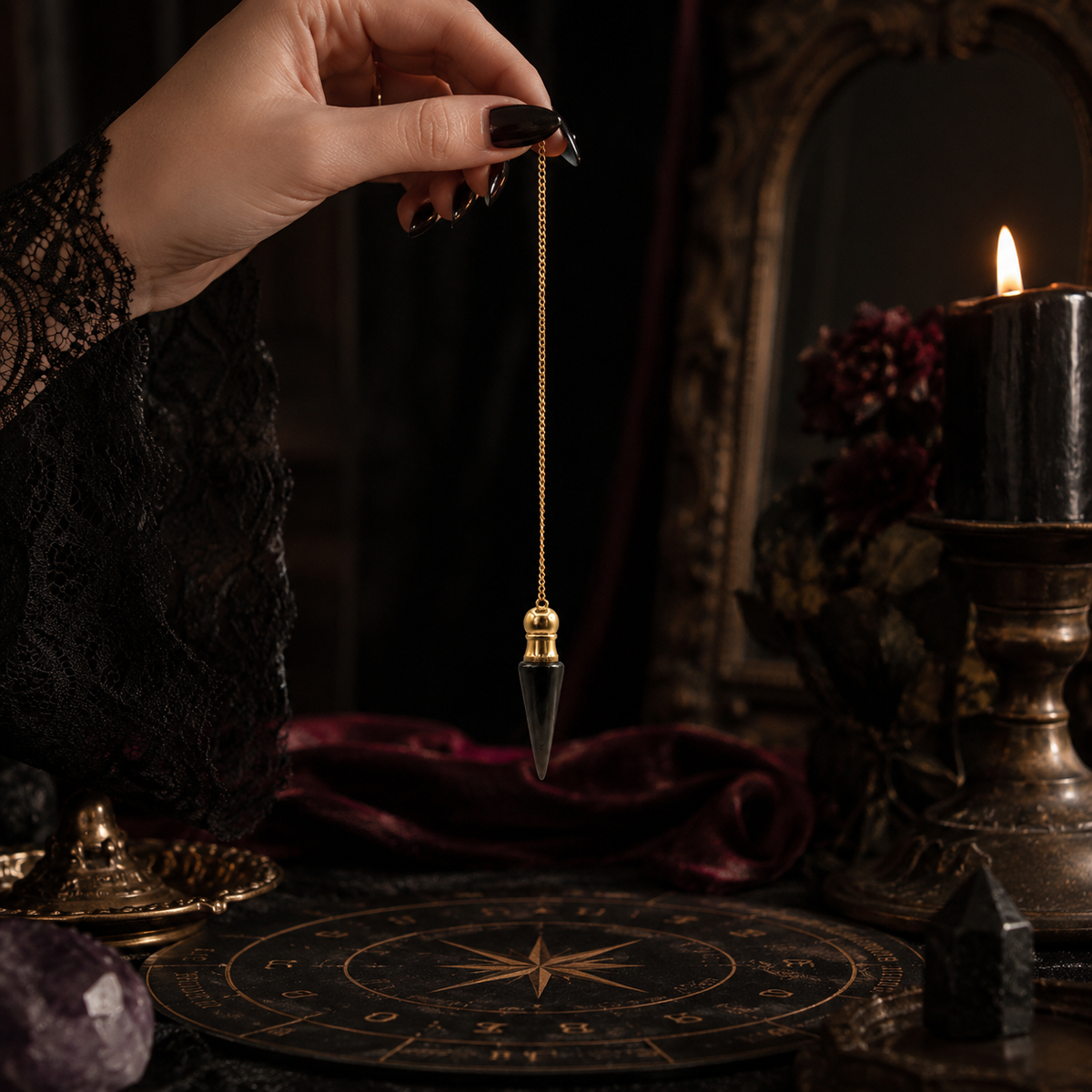 Pendule en Agate Noire