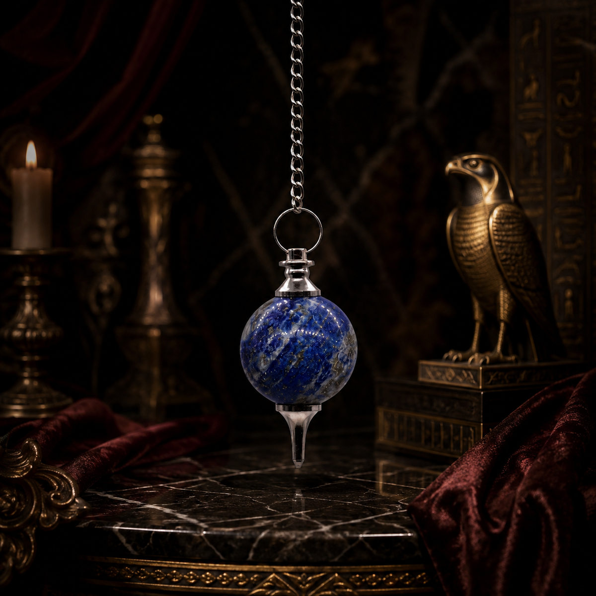 Pendule sphère en Lapis-Lazuli